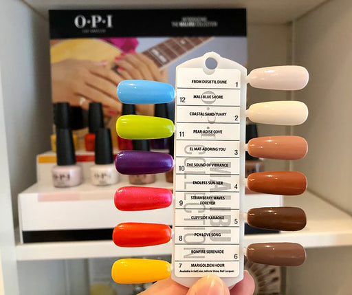 OPI Gelcolor And Nail Lacquer, Malibu - Summer Collection 2021, Full Line Of 12 Colors (From N76 To N87), 0.5oz