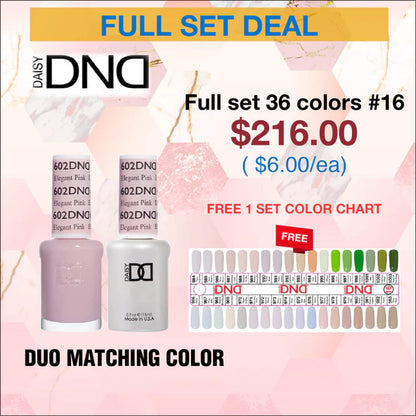 DND Nail Lacquer And Gel Polish #16, Full Line Of 36 Colors (From 966 To 1003), 0.5oz