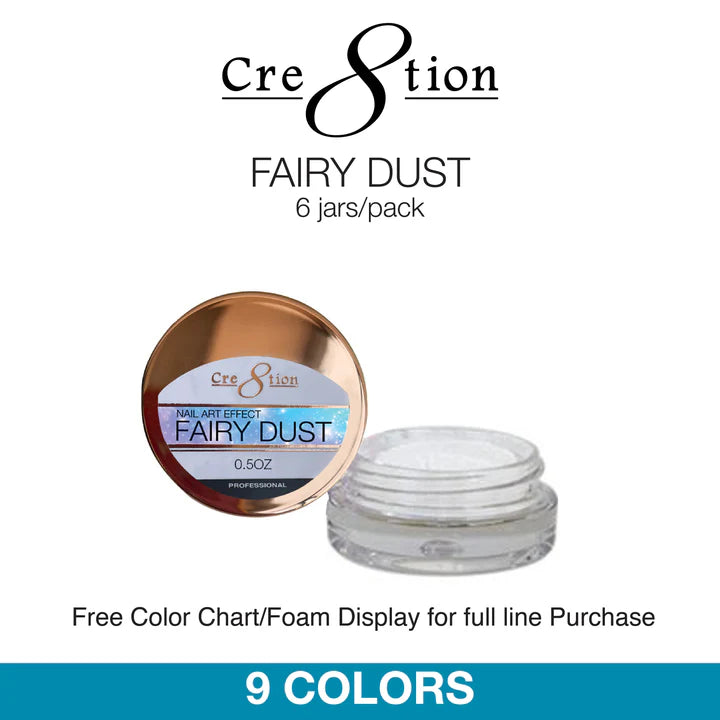 Cre8tion Nail Art Effect - FAIRY DUST (9 Colors) 000
