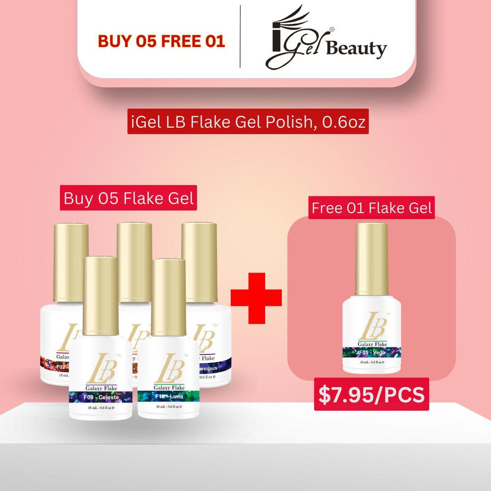 iGel LB 0.6oz Galaxy Flake GEL - Buy 5 Free 1
