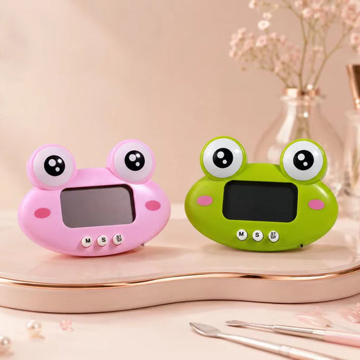 Cre8tion Frog Digital Timer, Green/Pink