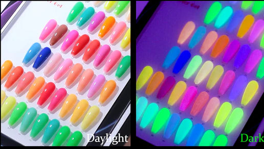 NACY Neon Glow in the Dark Gel 0.5oz (48 Colors) Collection Full Line