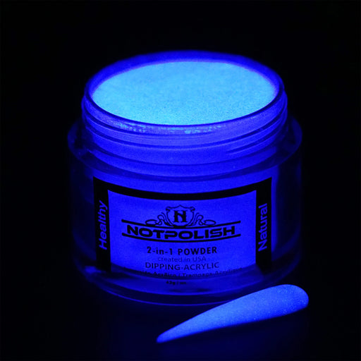 Not Polish Acrylic/Dipping Powder, Glow In The Dark Collection, G01, Purple White, 2oz
