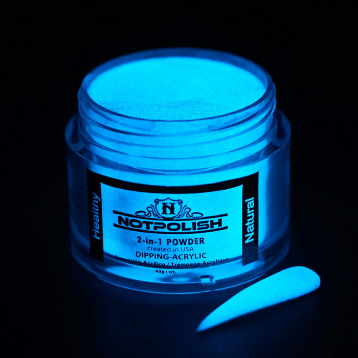 Not Polish Acrylic/Dipping Powder, Glow In The Dark Collection, G21, Narcos, 2oz