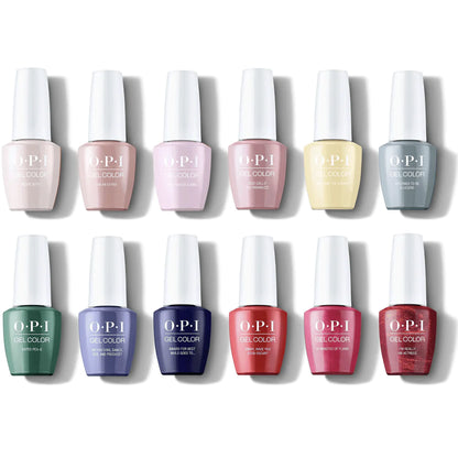 OPI Gelcolor And Nail Lacquer, Hollywood - Spring Collection 2021, Full Line Of 12 Colors (From H001 To H012), 0.5oz