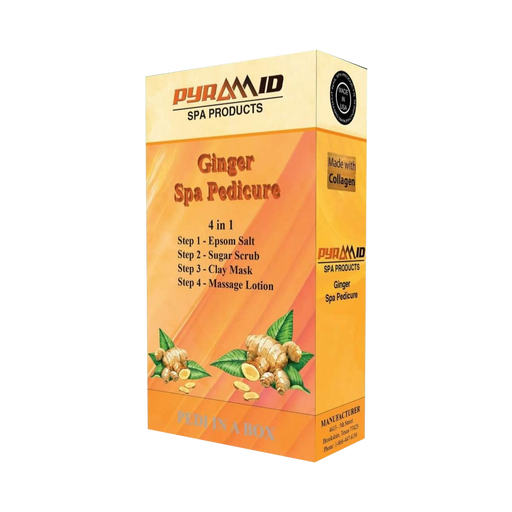 Pyramid Spa Pedicure 4in1 (Made With COLLAGEN), GINGER, CASE (Pk: 50 packs/case)