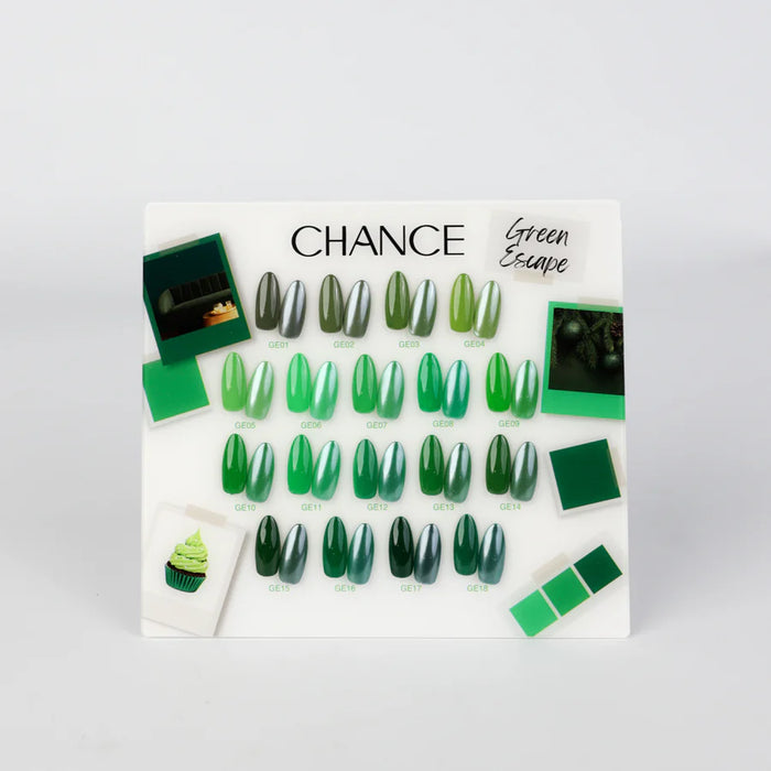 Chance Counter Display Color Chart (18 Colors) - GREEN ESCAPE (GE) Collection