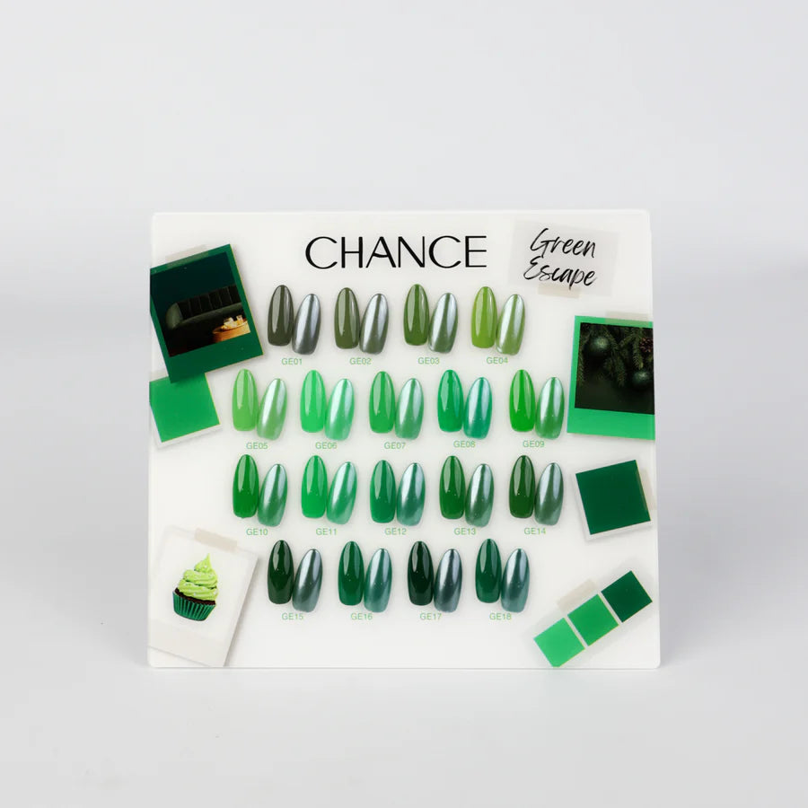 Chance Counter Display Color Chart (18 Colors) - GREEN ESCAPE (GE) Collection