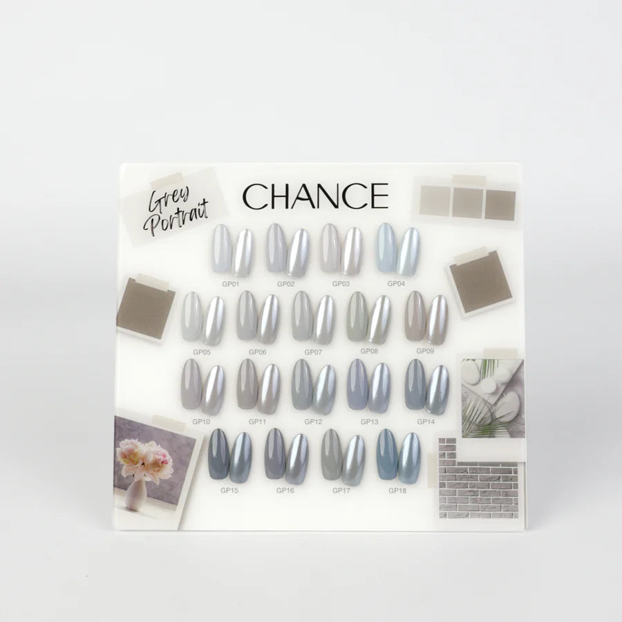 Chance Counter Display Color Chart (18 Colors) - GREY PORTRAIT (GP) Collection