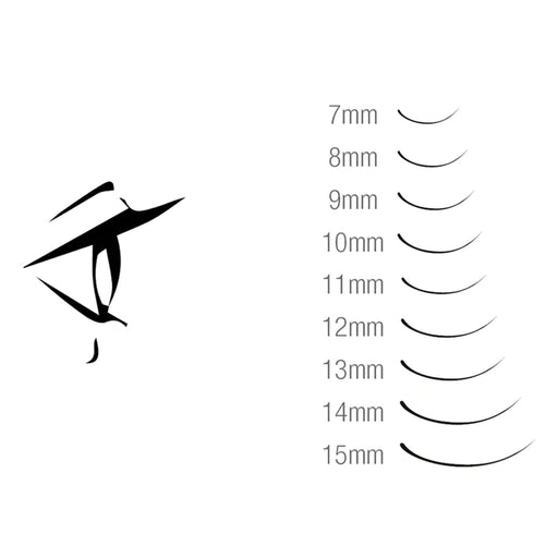 Hami Synthetic Eyelash Extension Single, J Curl, 0.25 x 13mm, 50227 OK1010VD