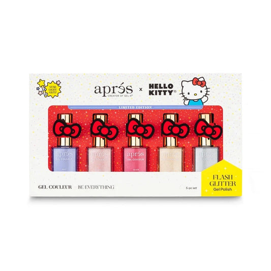 Apres Hello Kitty Best Friends Flash Glitter Gel Couleur Set (Set of 5) - 10ml