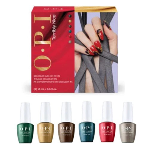 OPI Soak off Gel, Holiday 2023 Terribly Nice Collection Add-On Kit # 1 - 6 Colors