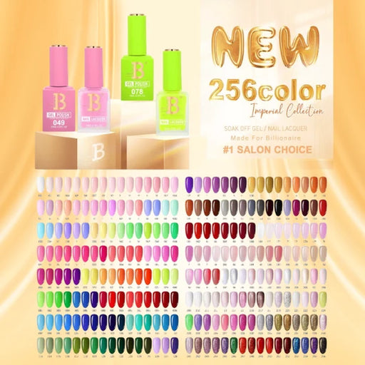 Billionaire 0.5oz Duo (HEMA & TPO Free) - Imperial Gel, Full Line Of 36 Colors (From 145 to 180)