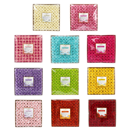 Cre8tion Soap Flowers - 11 Colors (Pk: 81 pcs/box, 20 box/case) 000