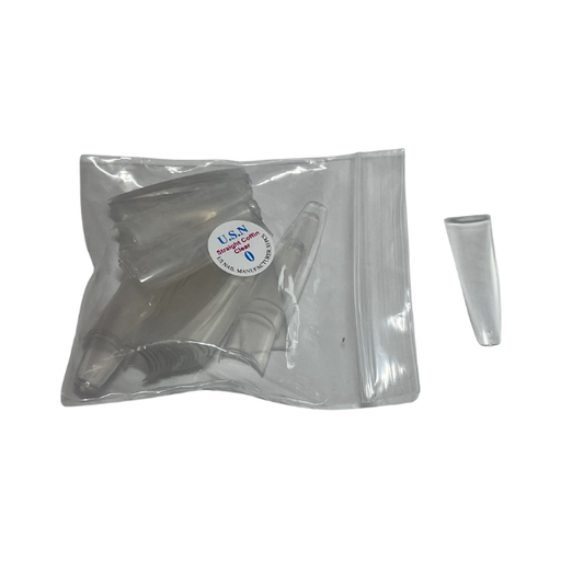 USN Straight Coffin Crystal Clear Nail Tip (CCC), BIG Bag (Pk: 50 pcs / Small Bag, 100 Small Bags / Big Bag) - 006