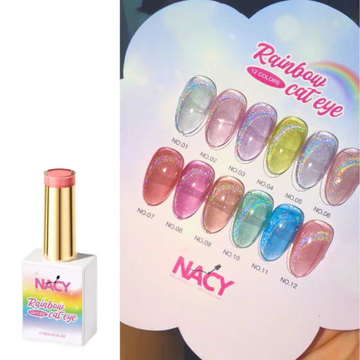 NACY Rainbow Cat Eye (12 Colors) Color Book Display