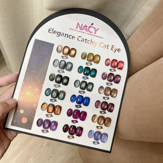 Nacy Elegance Catchy Cat Eye Gel (18 colors) Color Book Display