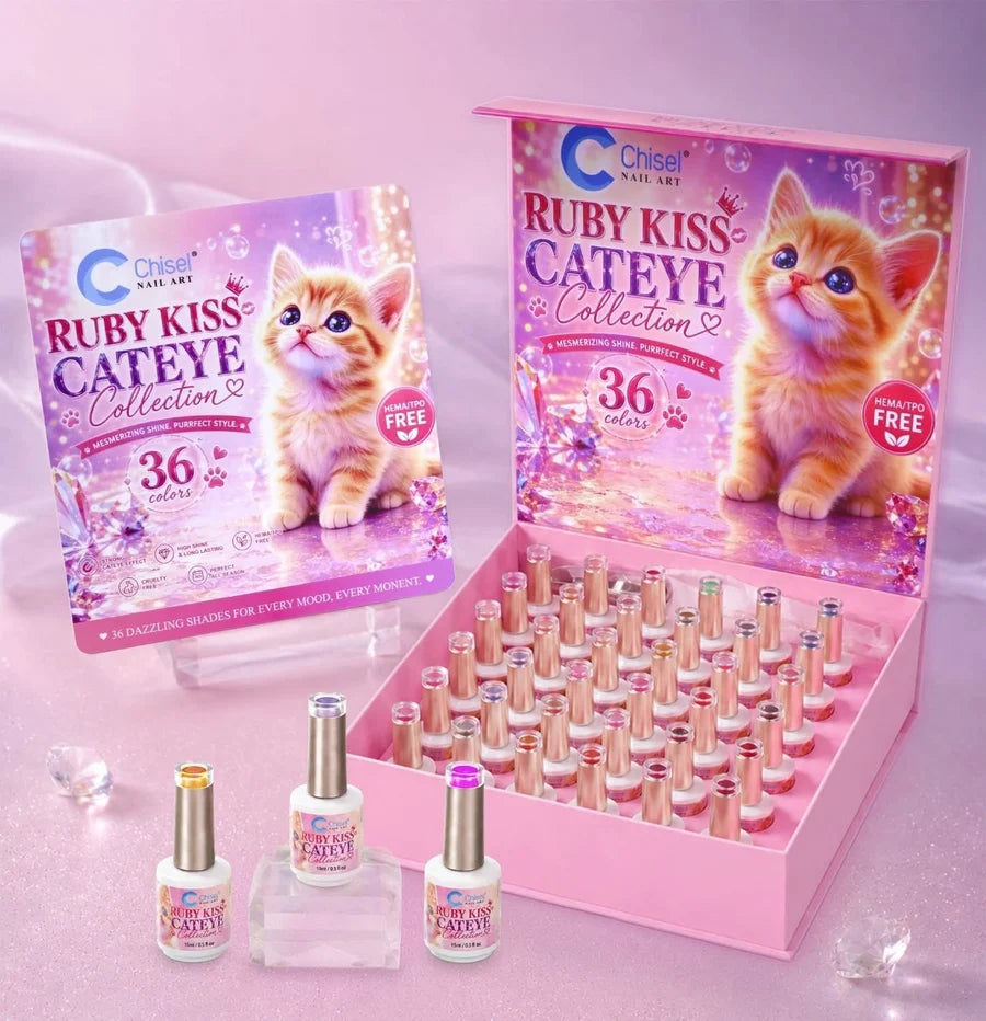 Chisel Ruby Kiss Cat Eye Gel 0.5oz, KIT (36 Colors)