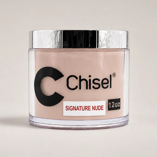 Chisel 2in1 Acrylic/Dipping Powder Refill 12oz, SIGNATURE NUDE (Pk: 60 pcs/case)