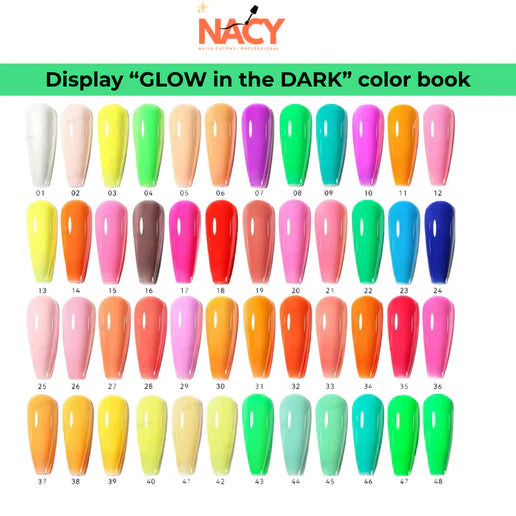 NACY Neon Glow in the Dark Gel 0.5oz (48 Colors) Collection Full Line