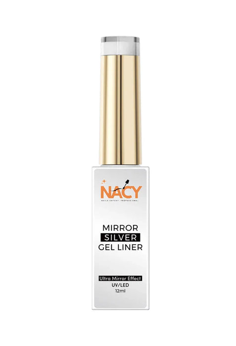 NACY Metallic Painting Liner Gel, SILVER Mirror Nail Art Effect 0.4oz (12ml)