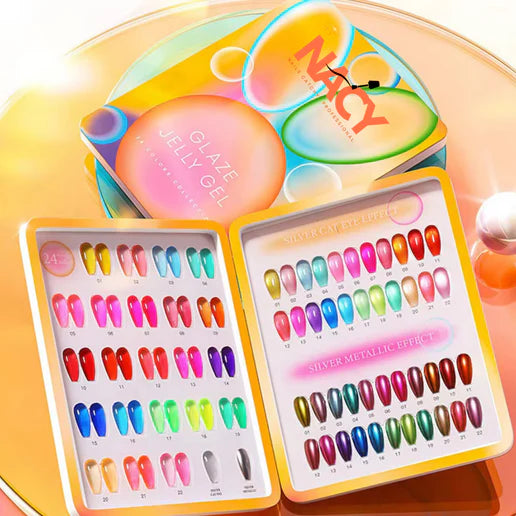 NACY GLAZE JELLY 3in1 Cat Eye Gel 0.5oz (24 Colors) Collection Full Line