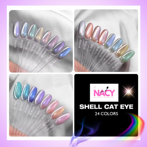 NACY Auora Shell Cat Eye (24 Colors) Color Chart