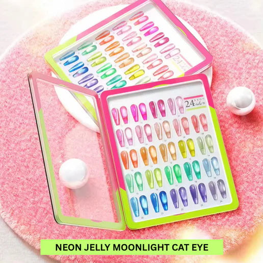 NACY Neon Jelly Cat Eye Summer (24 Colors) Book Display