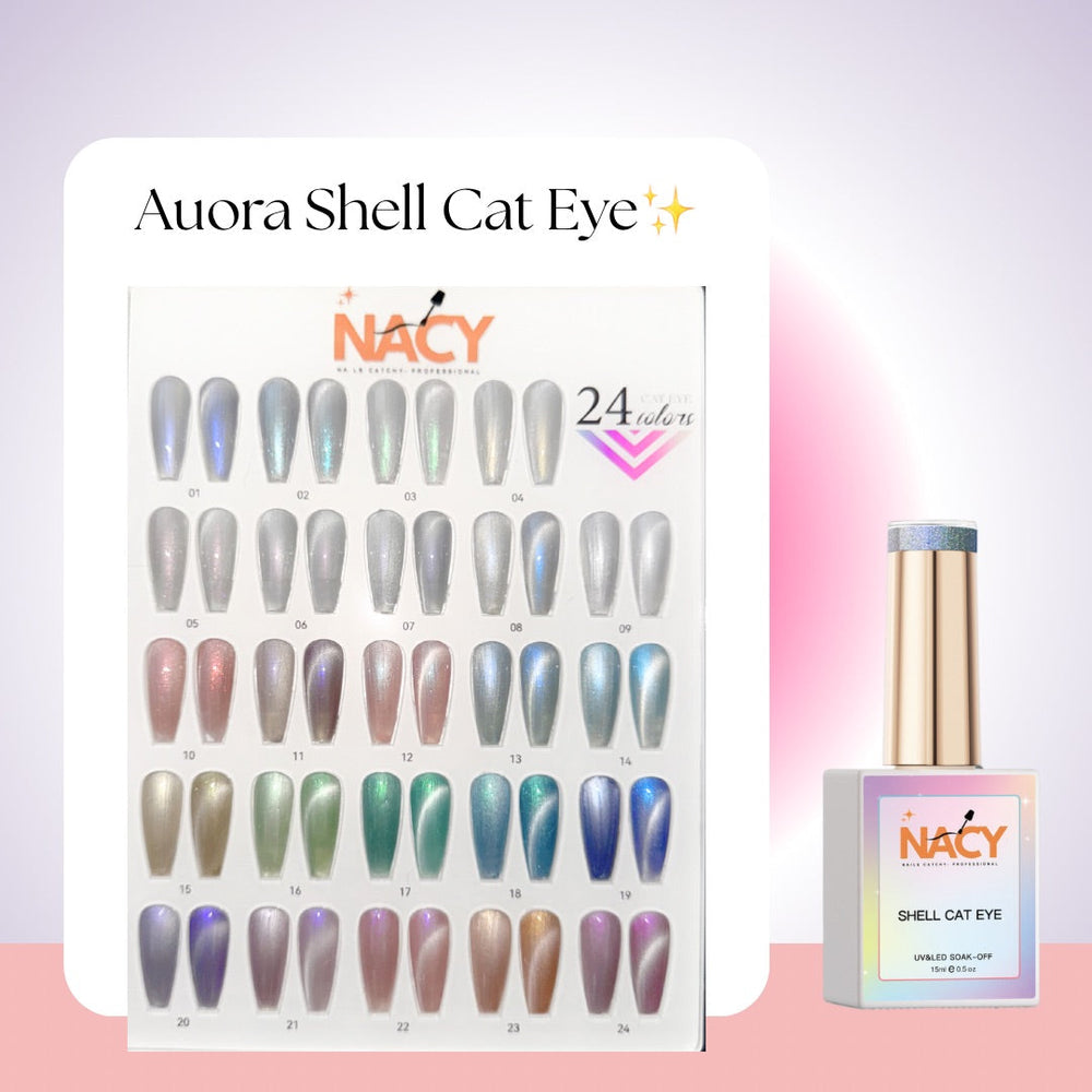 NACY AUORA SHELL Cat Eye 0.5oz (24 Colors) Collection Full Line