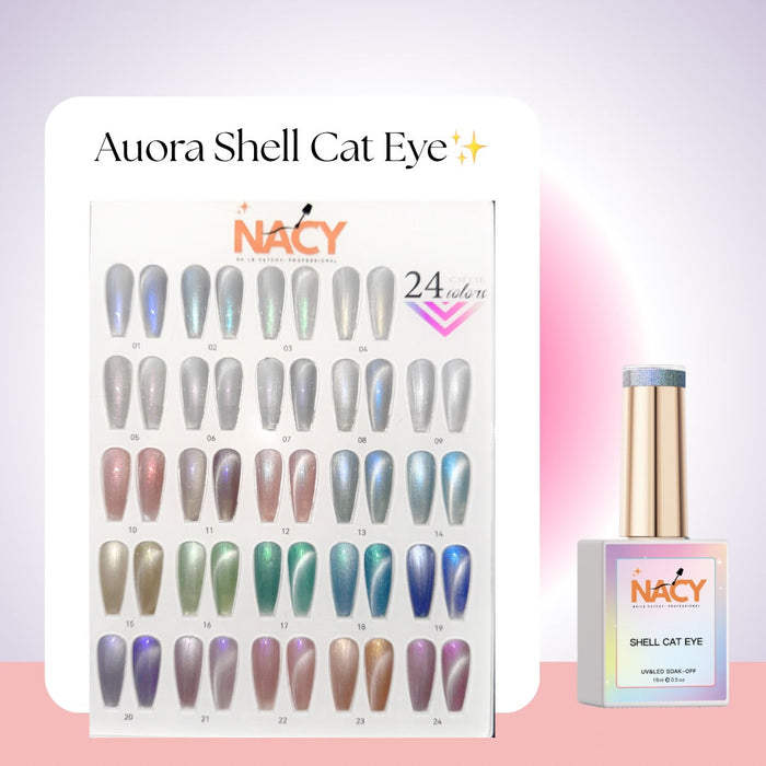NACY AUORA SHELL Cat Eye 0.5oz (24 Colors) Collection Full Line