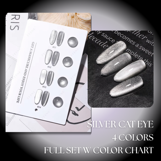 NACY Silver Moon Cat Eye Gel (4 Colors) Color Chart