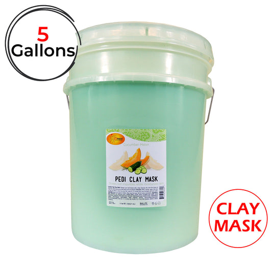 SpaRedi Pedi Clay Mask, Cucumber & Melon, 5Gal, 06360 OK0325MD