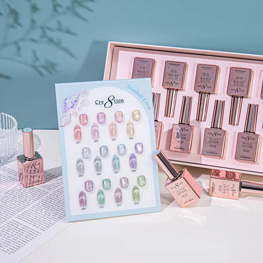 Cre8tion Cat Eye Kit - SEASHELL GLOW (12 colors), (Pk: 15 kit/case) Collection