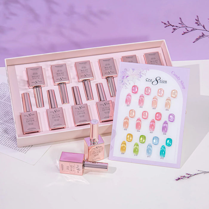 Cre8tion Cat Eye Kit - CANDY SHOP (12 colors), (Pk: 15 kit/case) Collection