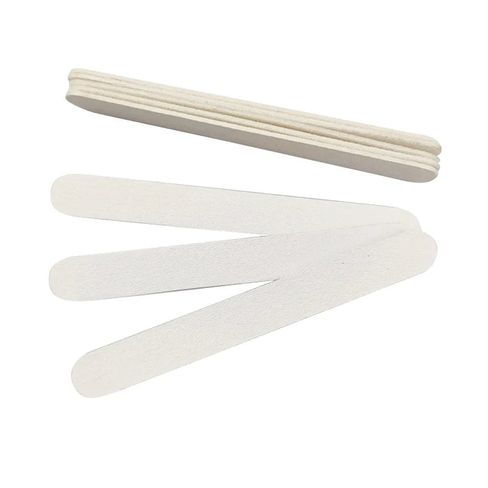 Cre8tion Disposable Mini Nail File Wood Center White, Grit 80/100, CASE (Pk: 100 packs/case)