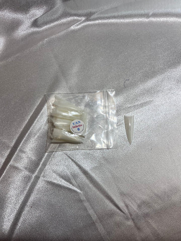 USN Stiletto Natural Nail Tip (ST), BIG Bag (Pk: 100 pcs / Small Bag, 10 Small Bags / Big Bag), 000