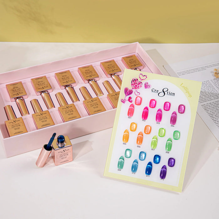 Cre8tion Cat Eye Kit - LOLLIPOPS (12 colors), (Pk: 15 kit/case) Collection