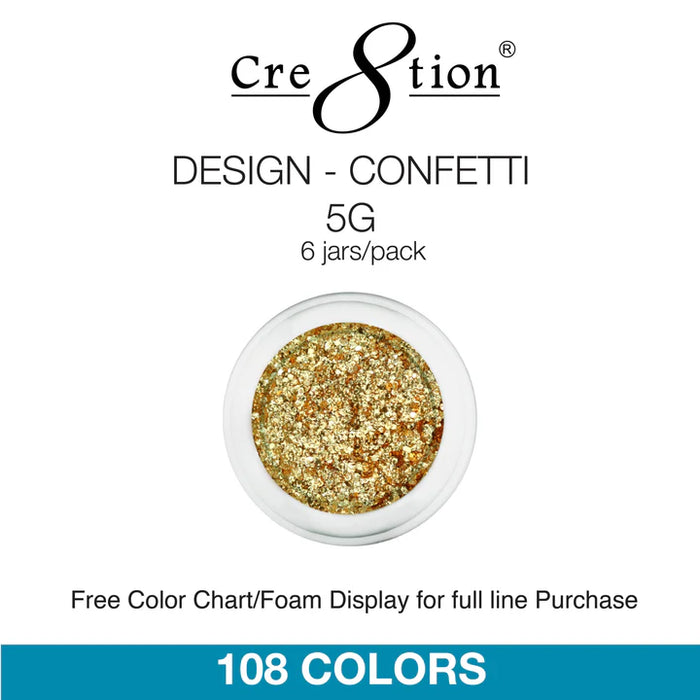 Cre8tion Nail Art 5g - Designed Confetti Glitter (108 Colors) 000