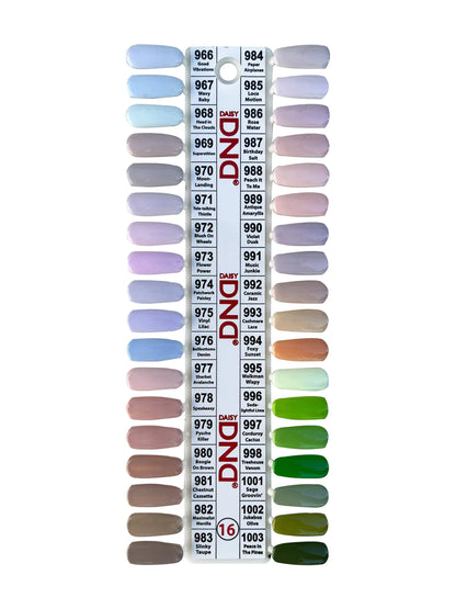 DND Nail Lacquer And Gel Polish #16, Full Line Of 36 Colors (From 966 To 1003), 0.5oz