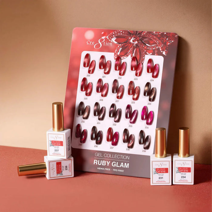 Cre8tion Cat Eye Kit - RUBY (20 colors) Collection (220-239)