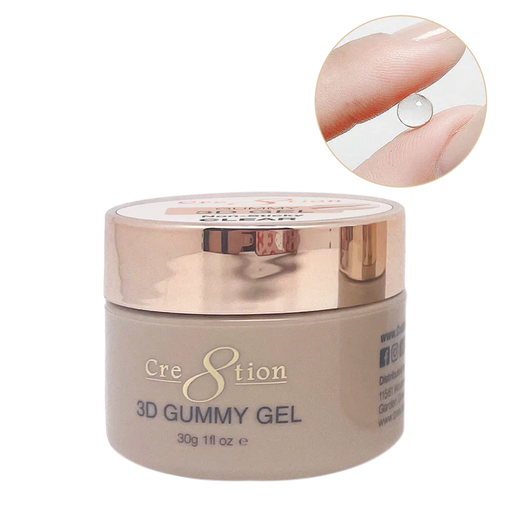 Cre8tion 3D Gummy Gel in Jar 1oz, Clear (Pk: 280 pcs/case)