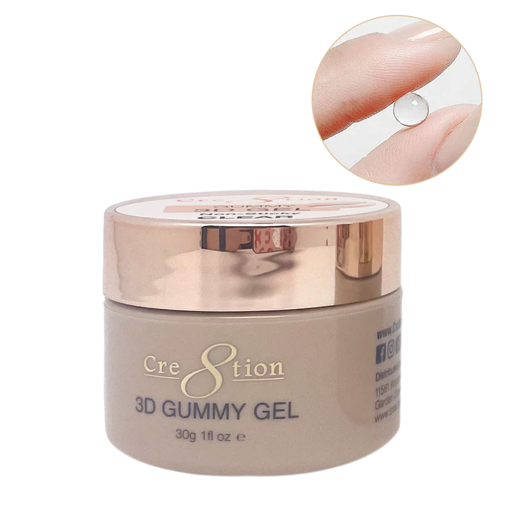 Cre8tion 3D Gummy Gel in Jar 1oz, Clear (Pk: 280 pcs/case)