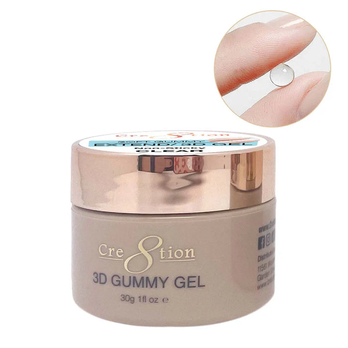 Cre8tion Soft Gummy Extend/3D Gel in Jar 1oz, Clear (Pk: 280 pcs/case)
