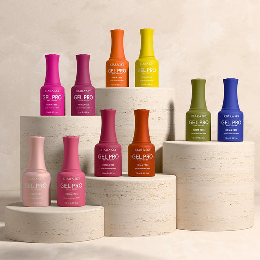 Kiara Sky Gel Pro 0.5oz (HEMA & TPO Free), SUMMER, 10 colors (HFG181–HFG190) Collection 000