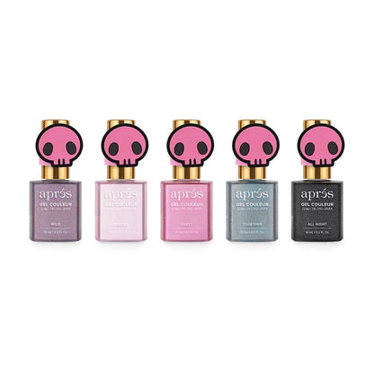 Apres Kuromi Naughty and Nice Flash Glitter Gel Couleur Set - (Set of 5) - 10ml