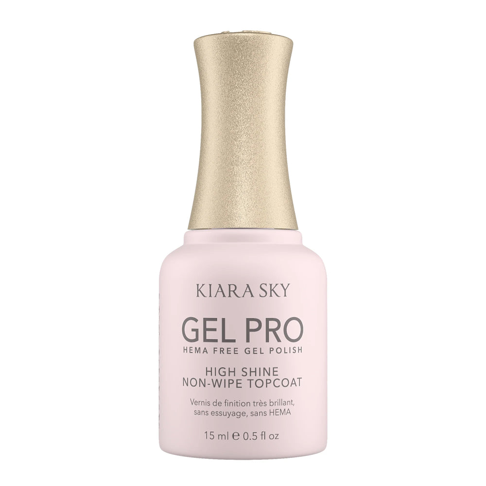 Kiara Sky Gel Pro, High-Shine Non-Wipe Top Coat 0.5oz (Hema-Free)