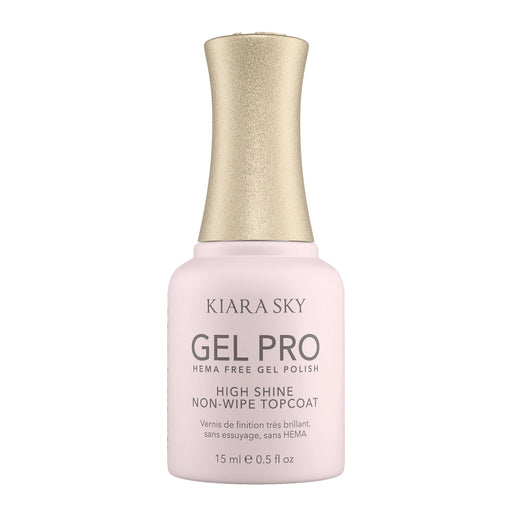 Kiara Sky Gel Pro, High-Shine Non-Wipe Top Coat 0.5oz (Hema-Free)