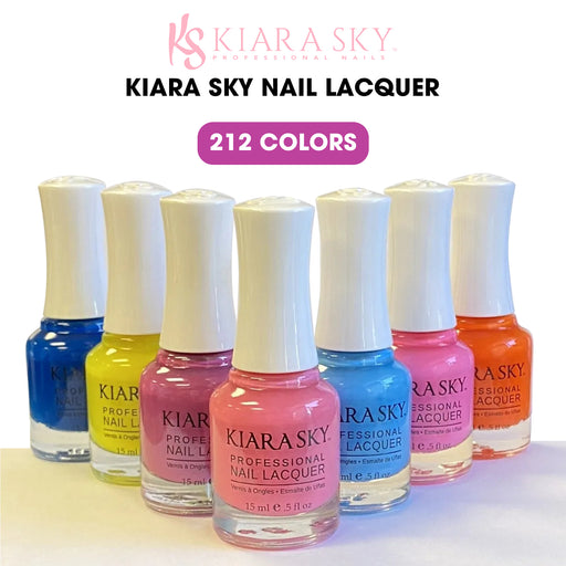 Kiara Sky Nail Lacquer, Full line of 212 Colors, 0.5oz