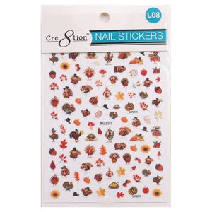 Cre8tion Nail Art - Sticker MAPLE LEAVES Collection (11 Styles) - L08