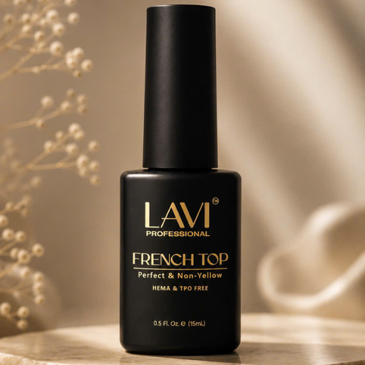 LAVI Gel 0.5oz - French Top Coat Square Bottle (HEMA & TPO Free) (Pk: 216 pcs/case)